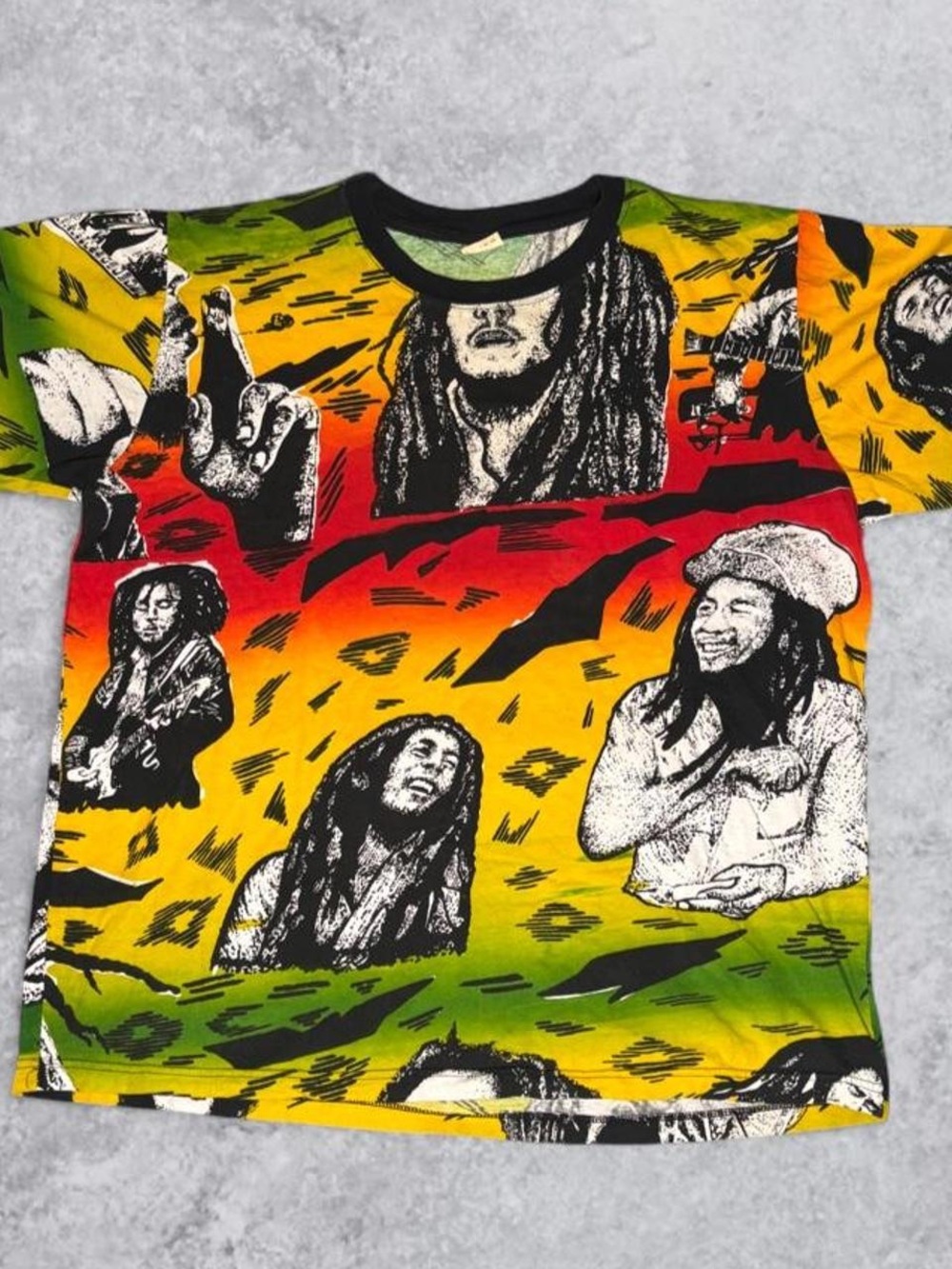 Vintage 90’s Bob Marley AOP T Shirt - Size XL